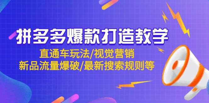拼多多爆款打造教学：直通车玩法/视觉营销/新品流量爆破/最新搜索规则等_孤风隐库