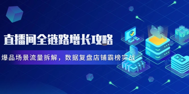 直播间全链路增长攻略，爆品场景流量拆解，数据复盘店铺霸榜实战_孤风隐库