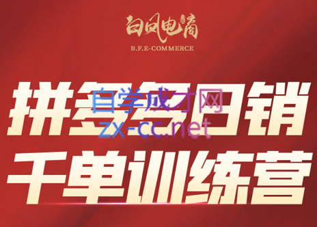 白凤电商·拼多多日销千单训练营(更新3月)_孤风隐库