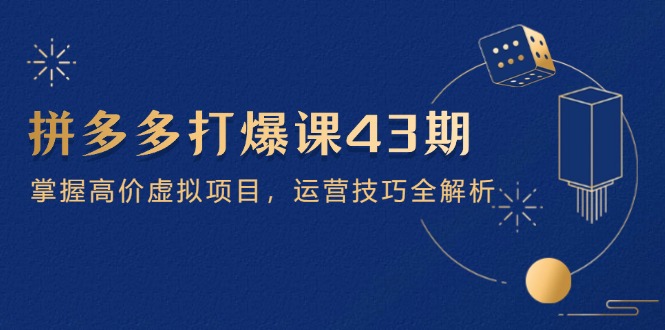 拼多多打爆课第 43 期，掌握高价虚拟项目，运营技巧全解析(15节_孤风隐库