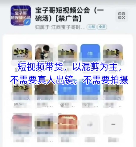 宝子哥头部团队短视频带货，以混剪为主，不需要真人出镜，不需要拍摄_孤风隐库