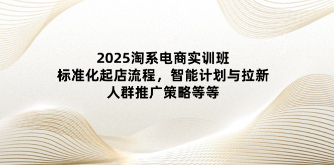 2025淘系电商实训班：标准化起店流程，智能计划与拉新，人群推广策略等等_孤风隐库