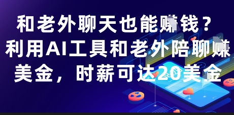 和老外聊天也能挣钱？利用AI工具和老外陪聊挣美金，时薪可达20刀_孤风隐库
